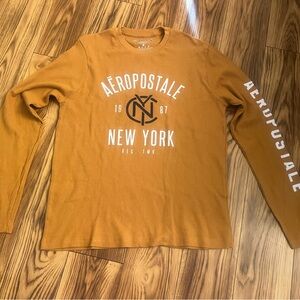 Aéropostale New York Mustard Long Sleeve Graphic Tee Men’s Size L - BRAND NEW